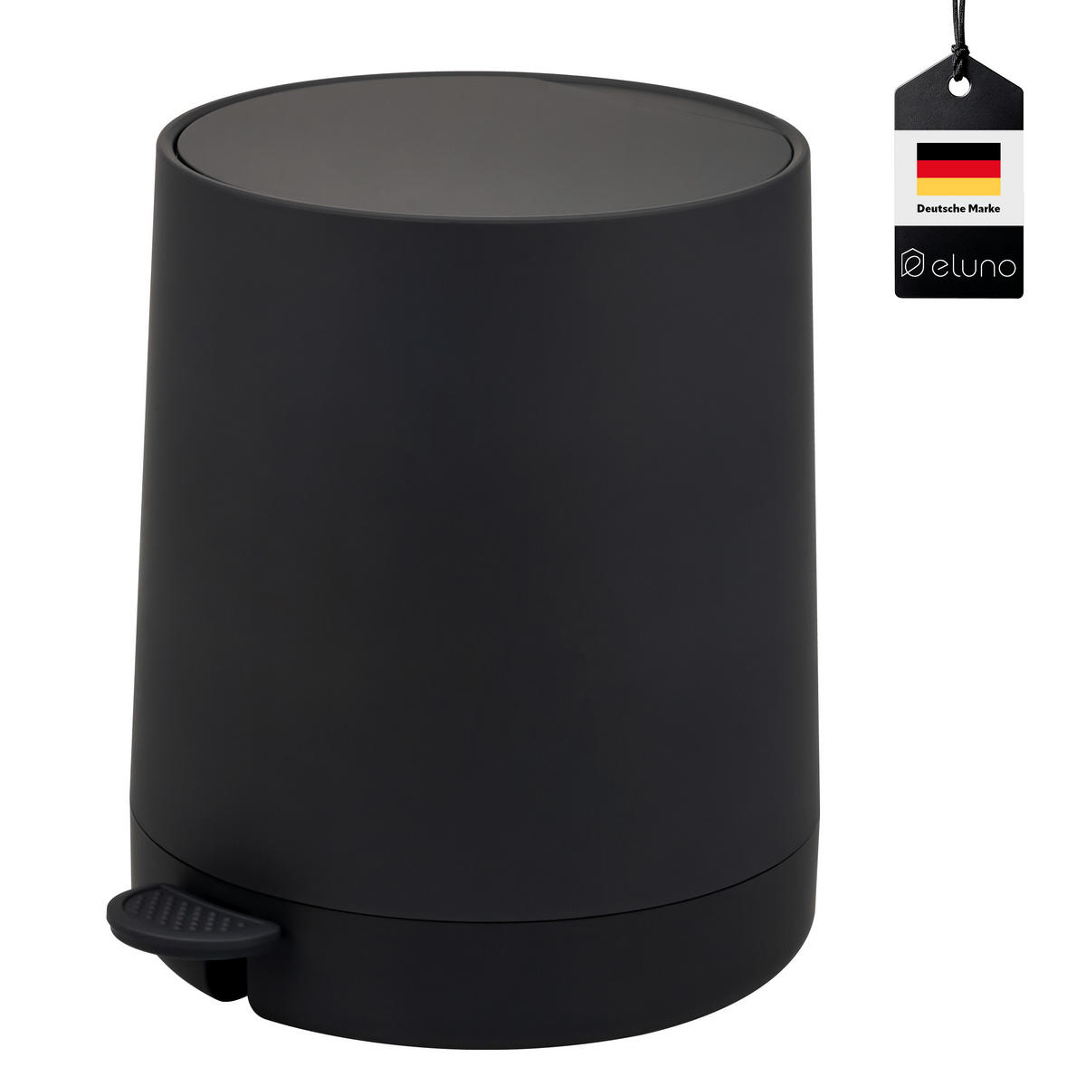 KOSMETIKEIMER TESERO, Kunststoff, schwarz - Schwarz, Kunststoff (22.5/25.5/25cm) - eluno