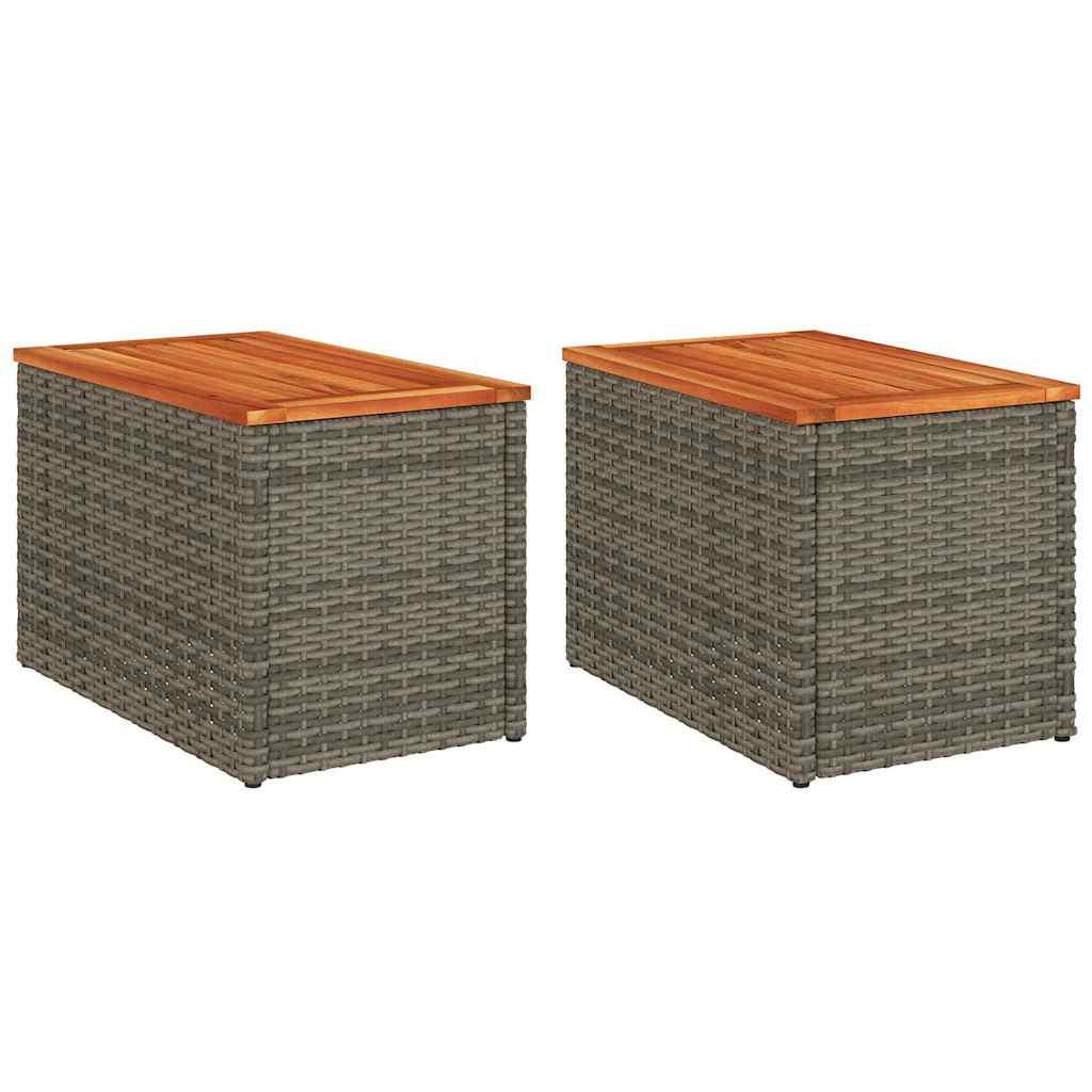 vidaXL Garten-Beistelltische Grau 34x37x55 cm