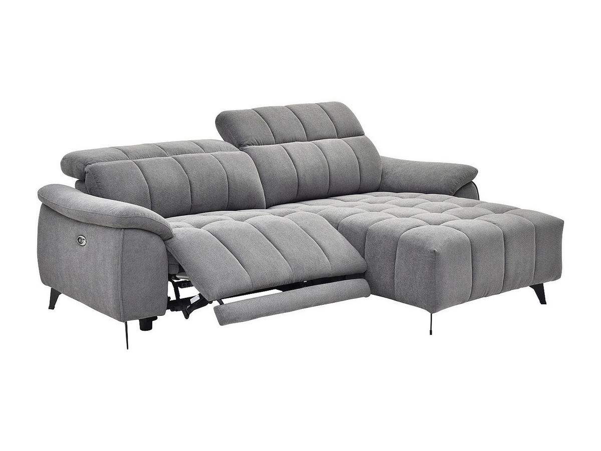 RELAXSOFA - 4 Personen - stoff - grau Celtimo - Grau, Textil/Metall (230/79/169cm) - Vente-Unique