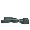 SOFASET Palma Ecksofa Sessel Opera - Smaragdgrün, Holzwerkstoff/Textil (236/78/165cm) - Fun Möbel