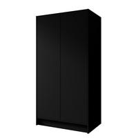 SCHRANK Schwarz 100 ALA Ohne Spiegel Ohne Griffe - Schwarz, Holzwerkstoff (102/200/51cm) - Sepro Meble