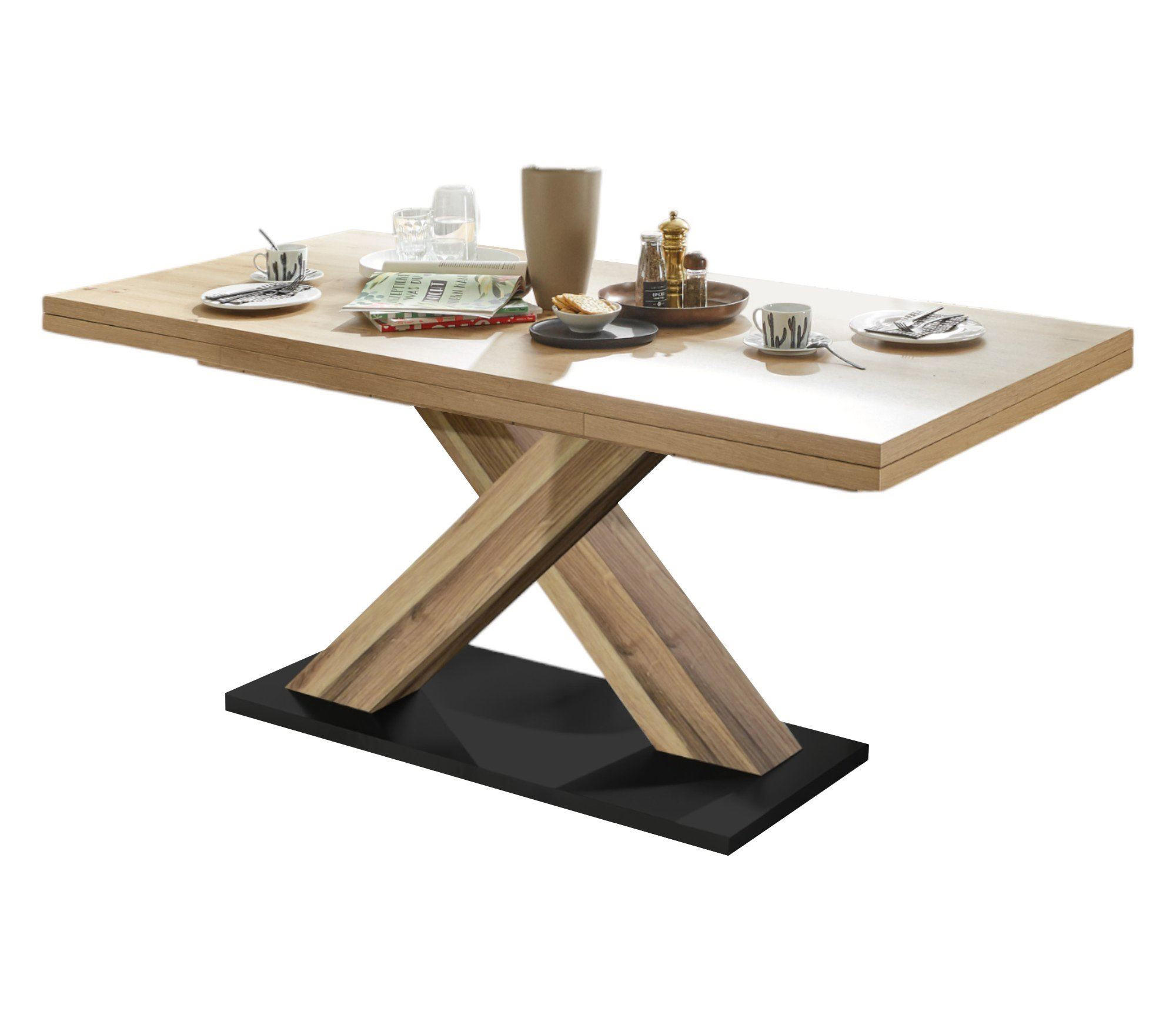 ESSTISCH ausziehbar Elene 180x90x76 Plankeneiche/Asteiche - Eiche Artisan, Holzwerkstoff (180/90/76cm) - 58aufmkessel