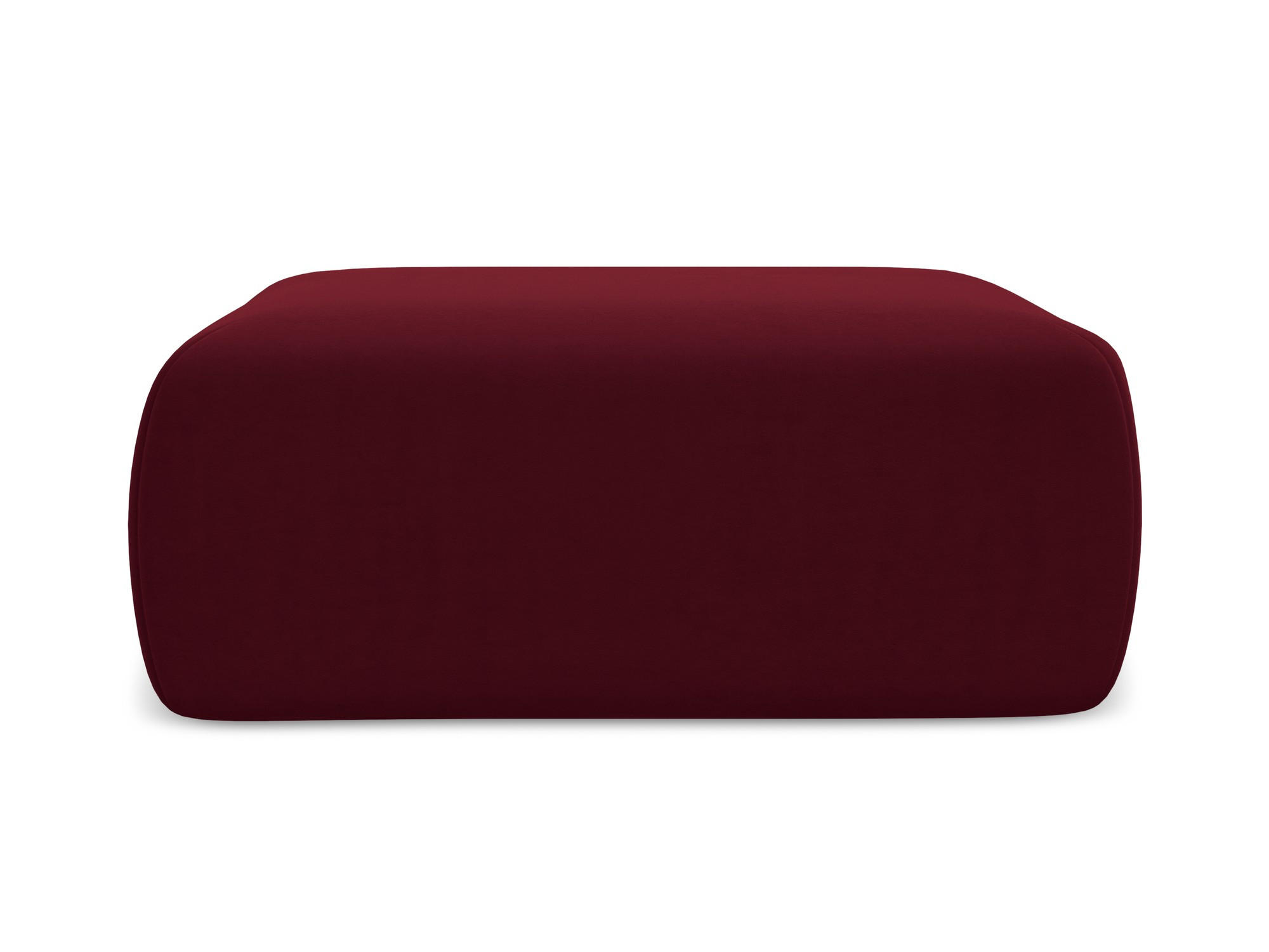 POUF Samt Stoff Rot - Bordeaux/Rot, Kunststoff/Textil (102/40/62cm) - Makamii