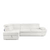 SCHLAFECKSOFA RATLO links 4/5-Sitzer mit Bettkasten, Cremeweiß - Silberfarben/Creme, Textil (270/190cm) - KONSIMO®