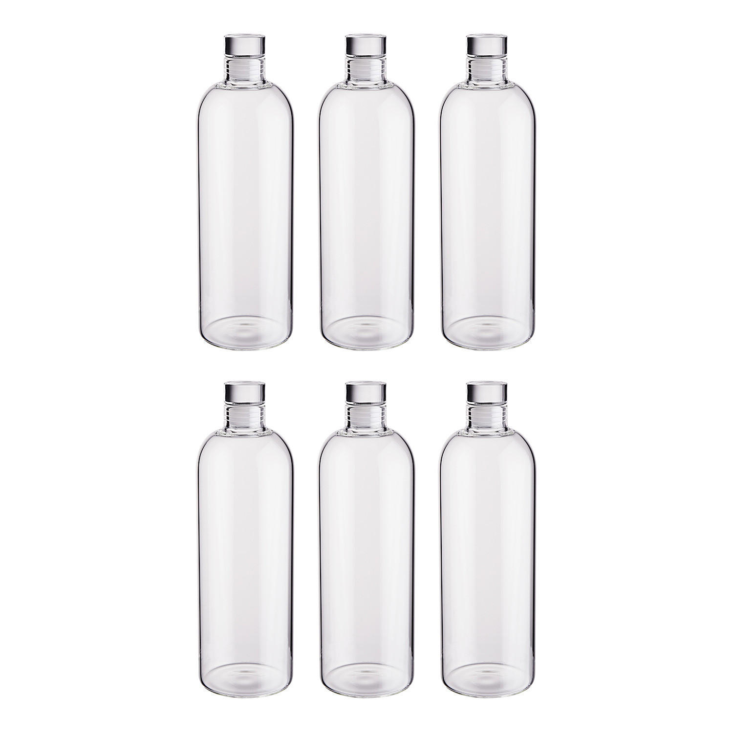 WASSERFLASCHE (6er Set) Ratio - Transparent, Glas (1L) - Butlers