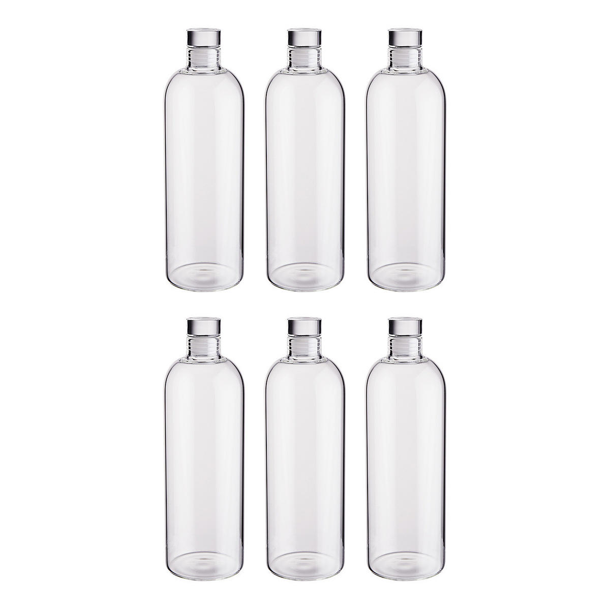 WASSERFLASCHE (6er Set) Ratio - Transparent, Glas (1L) - Butlers