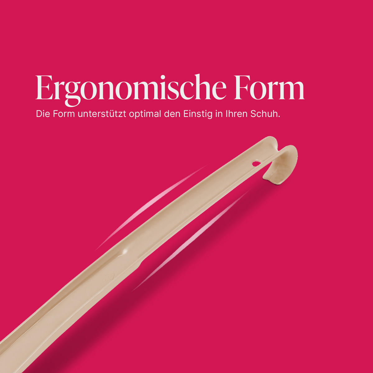 SCHUHLÖFFEL Kunststoff Beige 64 cm - Beige, Kunststoff (4/1/64cm) - ProHome
