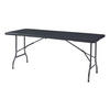 KLAPPTISCH Ljusnarsberg - Schwarz, Kunststoff/Metall (180/75/72cm) - [en.casa]