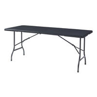 KLAPPTISCH Ljusnarsberg - Schwarz, Kunststoff/Metall (180/75/72cm) - [en.casa]