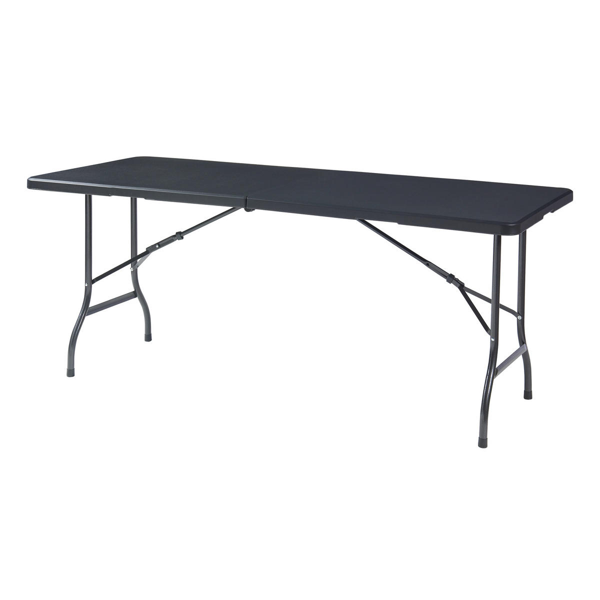 KLAPPTISCH Ljusnarsberg - Schwarz, Kunststoff/Metall (180/75/72cm) - [en.casa]