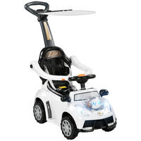 BABY-SCHIEBEAUTO - Schwarz/Weiß, Kunststoff/Metall (96/39/90cm) - AIYAPLAY