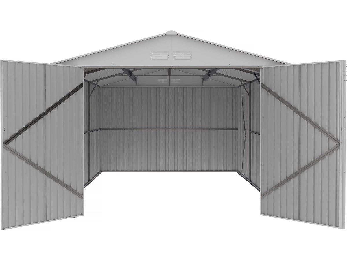 METALL-GARAGE PVC nevada - Hellgrau, Metall (310/235/570cm) - Habitat Garten