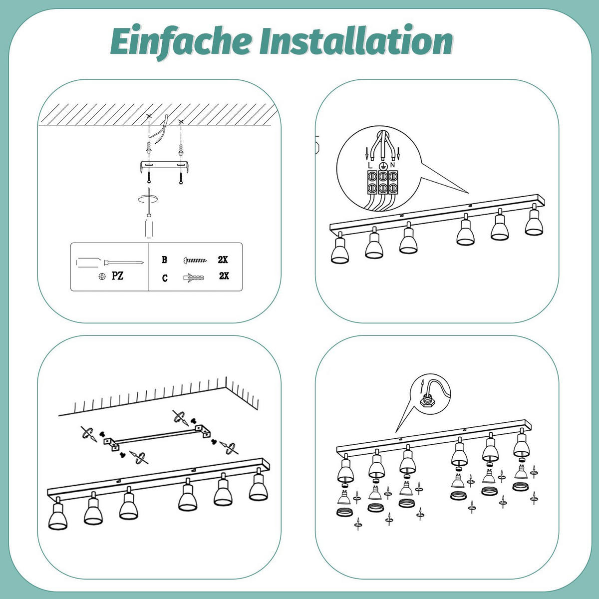 DECKENLEUCHTE Lesage 83/5/15.7cm - Schwarz, Metall (83/5/15.7cm) - Nettlife