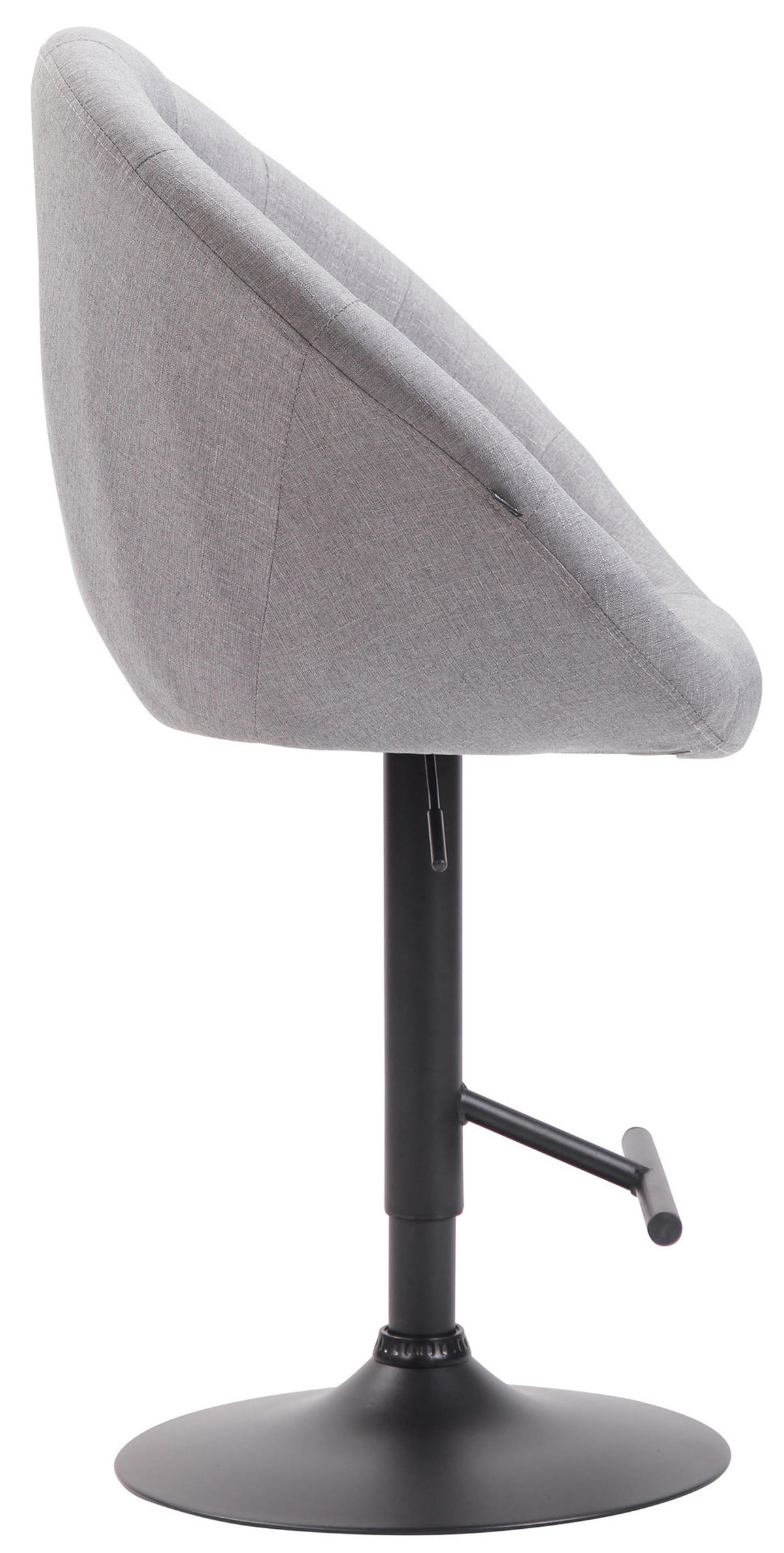 BARHOCKER Landern Stoff schwarz grau - Schwarz/Grau, Textil (65/128/57cm) - TPFLiving