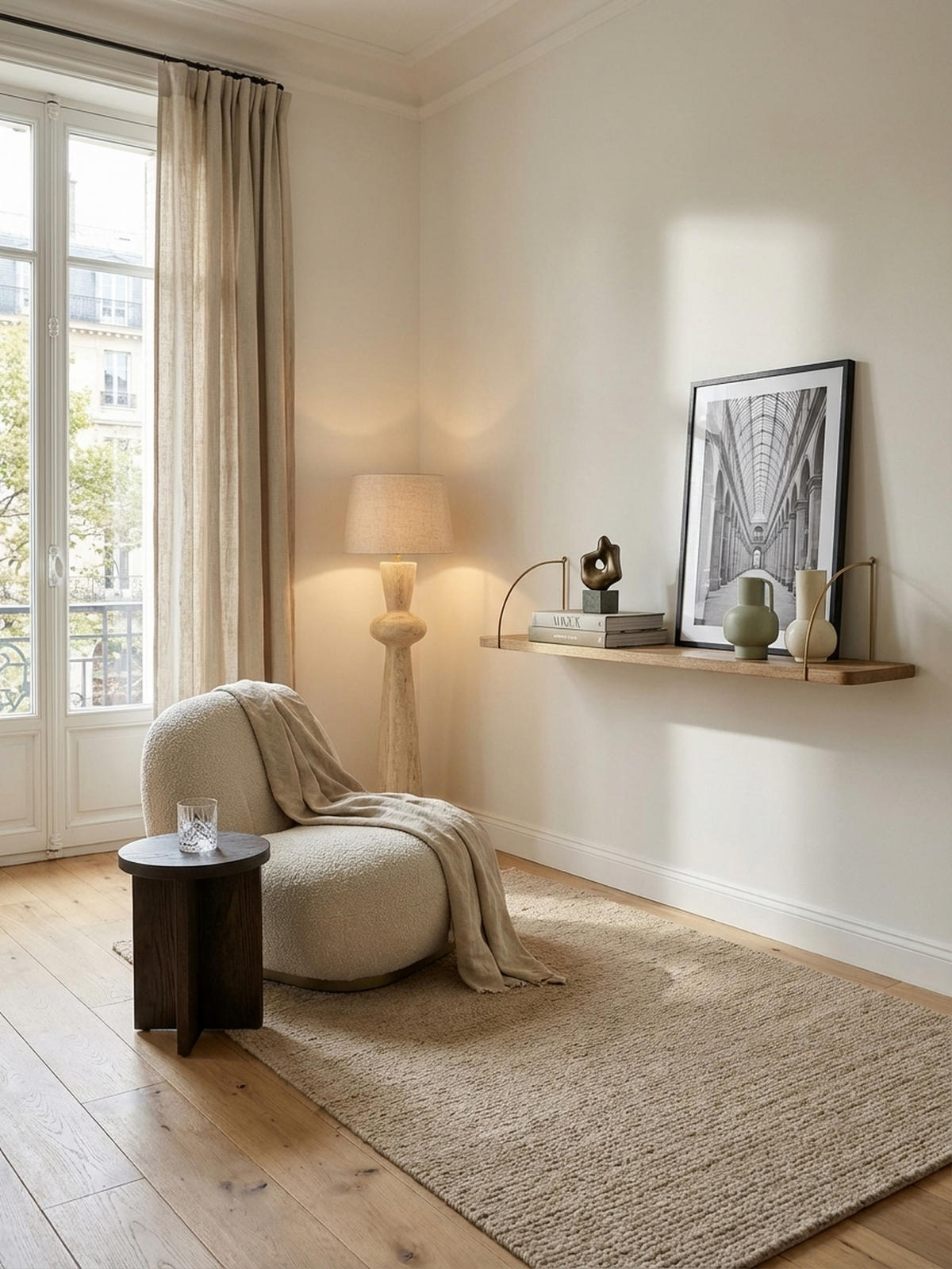 WANDREGAL TEVERE Mango Massivholz Eisen Industrial, Beige 120x22x25 cm - Beige, Holz/Metall (120/25/22cm) - KADIMA DESIGN