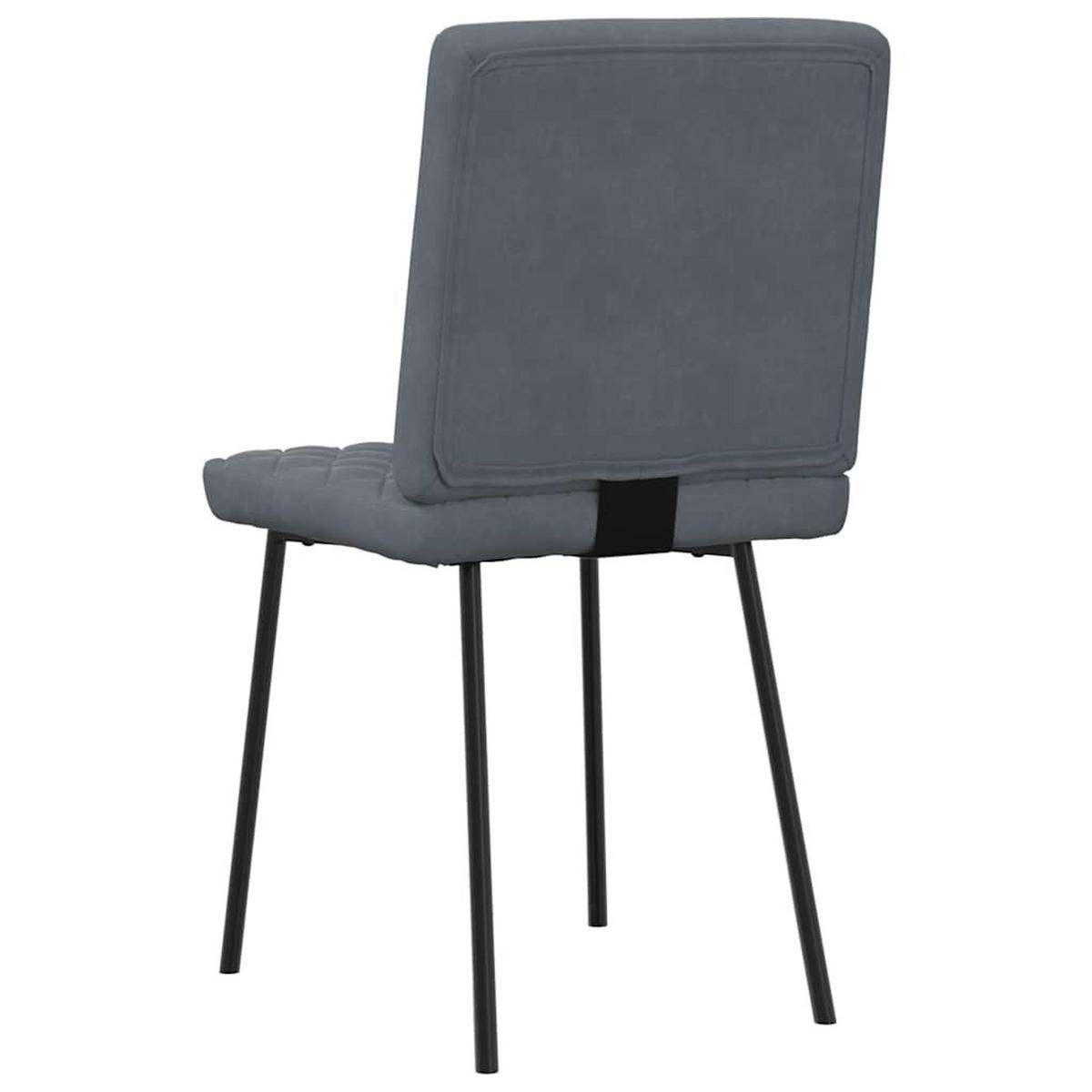 ESSZIMMERSTÜHLE 2 Stk. Dunkelgrau Samt 45*54*83cm - Dunkelgrau, Metall (45/83/54cm) - ZMH