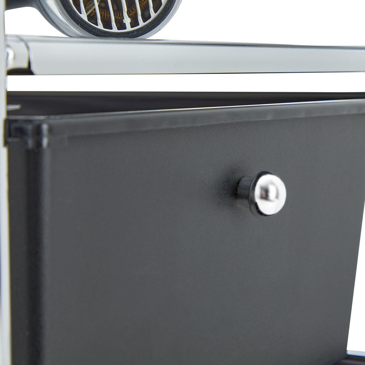 BADROLLWAGEN GINA - Schwarz, Kunststoff/Metall (33/92/40cm) - IDIMEX