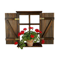 DEKORATIVNA okna - rjava, les (45/63/9.5cm) - Relaxdays