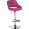 BARHOCKER Stoff lila - Chromfarben/Lila, Textil/Metall (46.5/85/48cm) - CLP