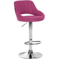 BARHOCKER Stoff lila - Chromfarben/Lila, Textil/Metall (46.5/85/48cm) - CLP