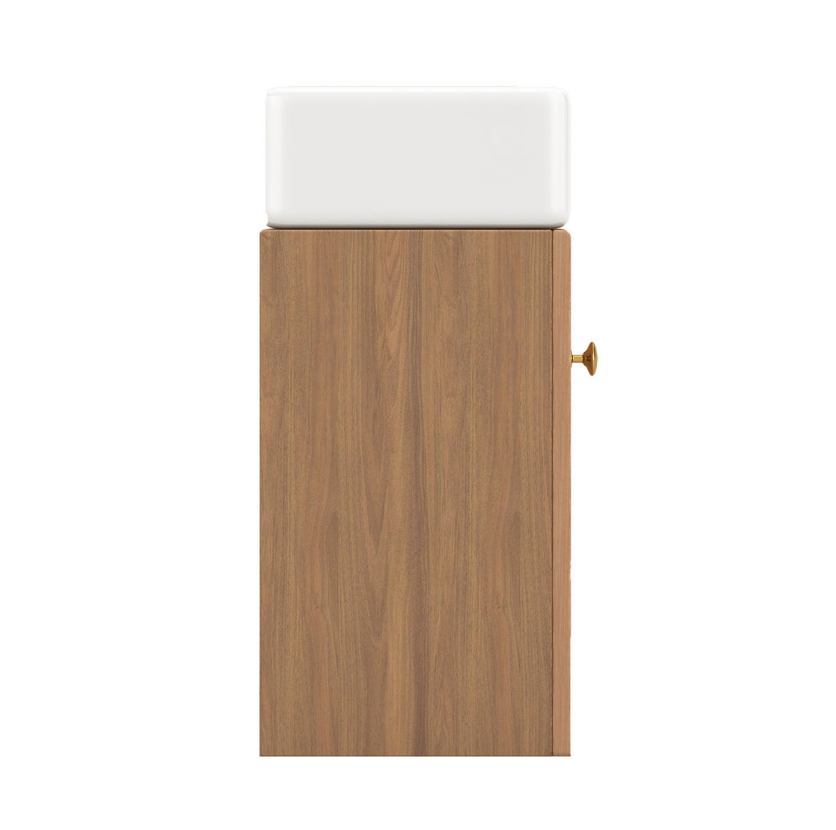 KOUPELNOVÁ skříňka s umyvadlem z MDF 46x26x56 cm v dekoru přírodního dřeva se soft-close dvířky a 3D čelem - přírodní, kompozitní dřevo (46/56/26cm) - Modfu