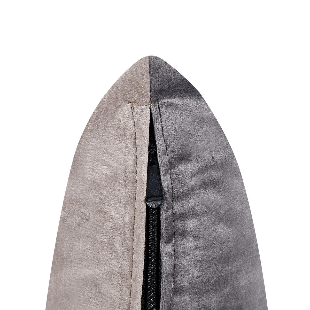 ČALOUNĚNÉ LEHÁTKO CHAISE LONGUE PRAVOSTRANNÉ Sametová látka Taupe Gonesse - šedá/zlatá, textil (160/72/79cm) - Beliani