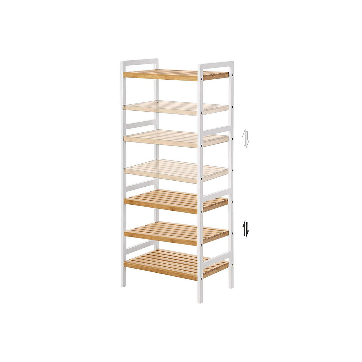 BADEZIMMERREGAL KÜCHENREGAL - Weiß, Holz (31.5/110/45cm) - Hansiro
