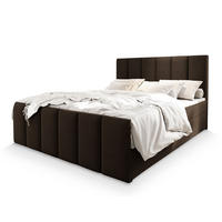 BOXBETT LAGO 180x200 cm mit Matratze und Topper - Braun - Braun, Holz (180/200cm) - MASSENO