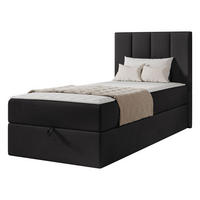 BOXBETT Rebos Single - H3 - Schwarz, Holz/Textil (100/200cm) - MIRJAN24