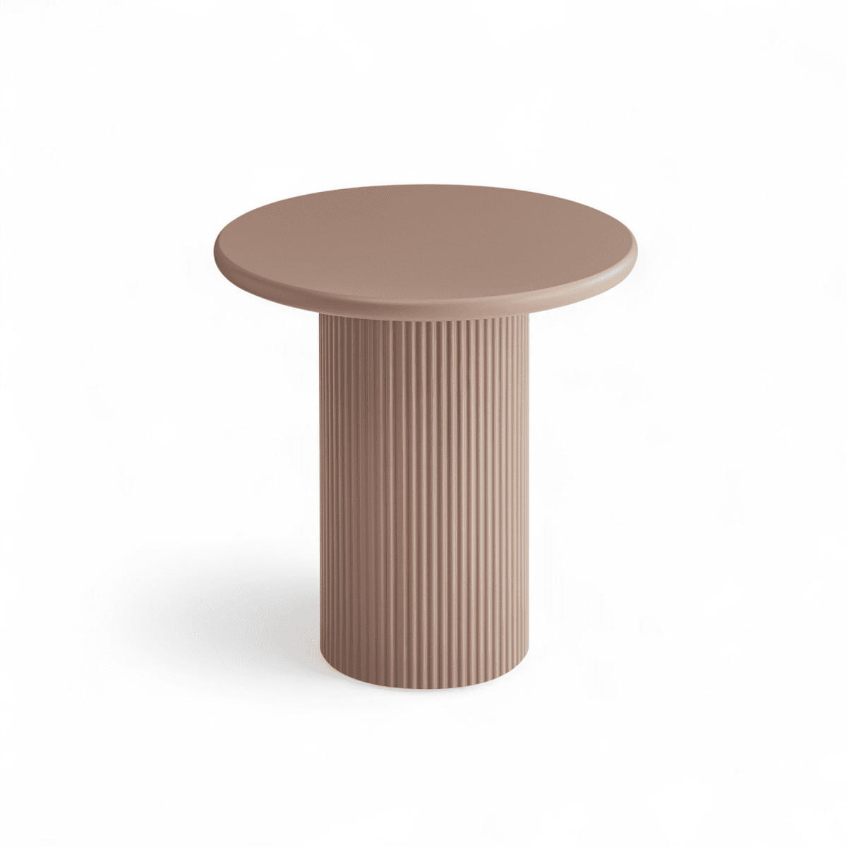 COUCHTISCH rund Mocha Mousse 50/50/50 cm - Hellbraun/Rotbraun, Holzwerkstoff (50/50/50cm) - Furnhouse