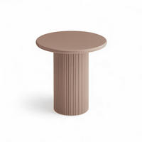 COUCHTISCH rund Mocha Mousse 50/50/50 cm - Hellbraun/Rotbraun, Holzwerkstoff (50/50/50cm) - Furnhouse