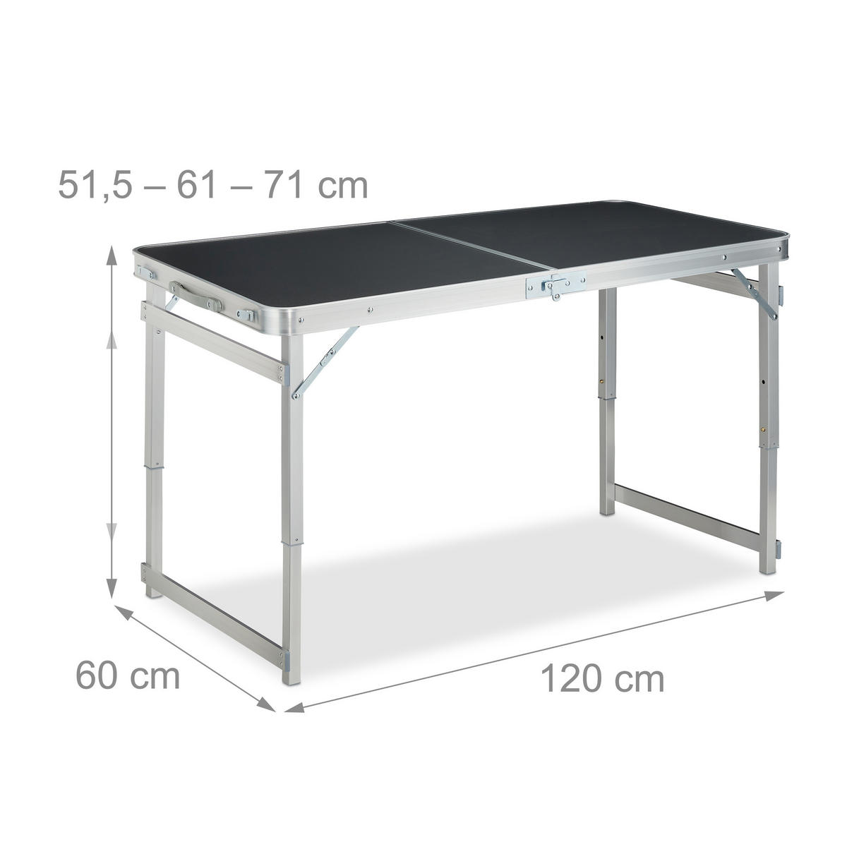 CAMPINGTISCH Set - Multicolor, Holzwerkstoff/Metall - Relaxdays