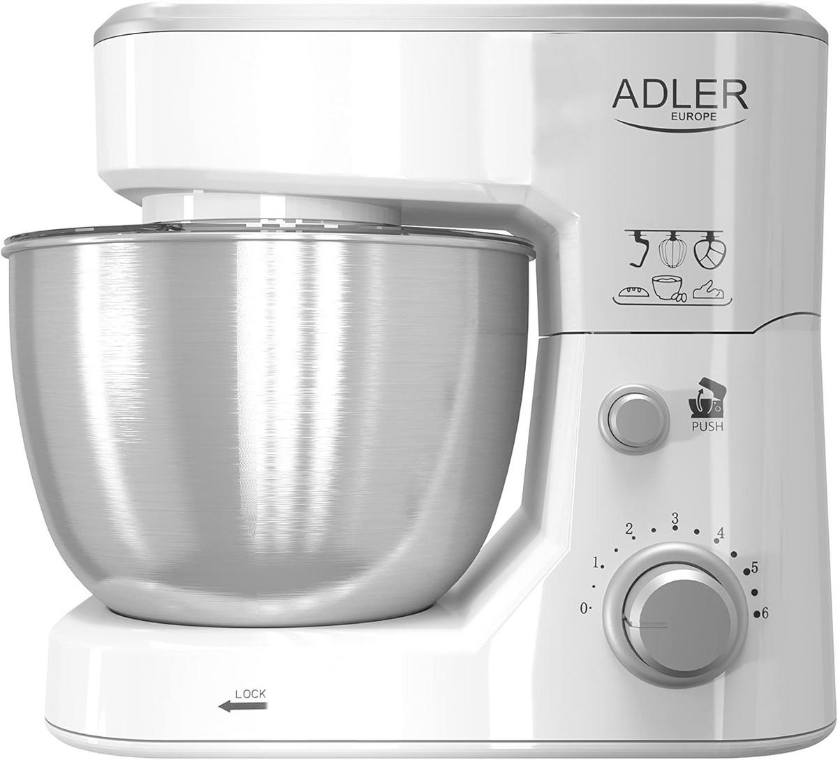 KÜCHENMASCHINE AD4216 Profi Weiß mit 4L Schüssel - Weiß, Kunststoff/Metall (25/35/33cm) - Adler