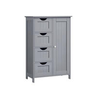 BADEZIMMERSCHRANK VIENTIANE - Grau, Holzwerkstoff (55/82/30cm) - Hansiro