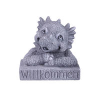 GARTENFIGUR Otto Keramik Grau-Schwarz 28x23x28cm - Grau, Keramik (23/28/28cm) - DELUKE
