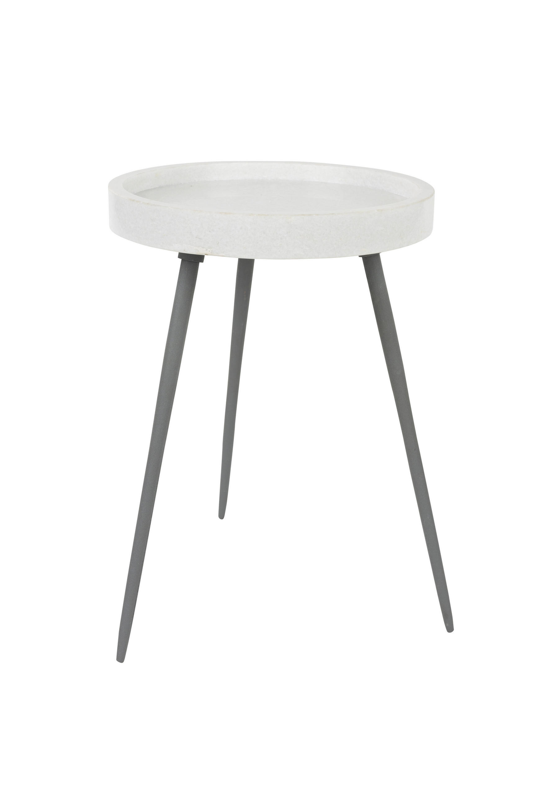 BEISTELLTISCH Novel - Weiß - 33/33/45 cm - Weiß, Stein (33/33/45cm)