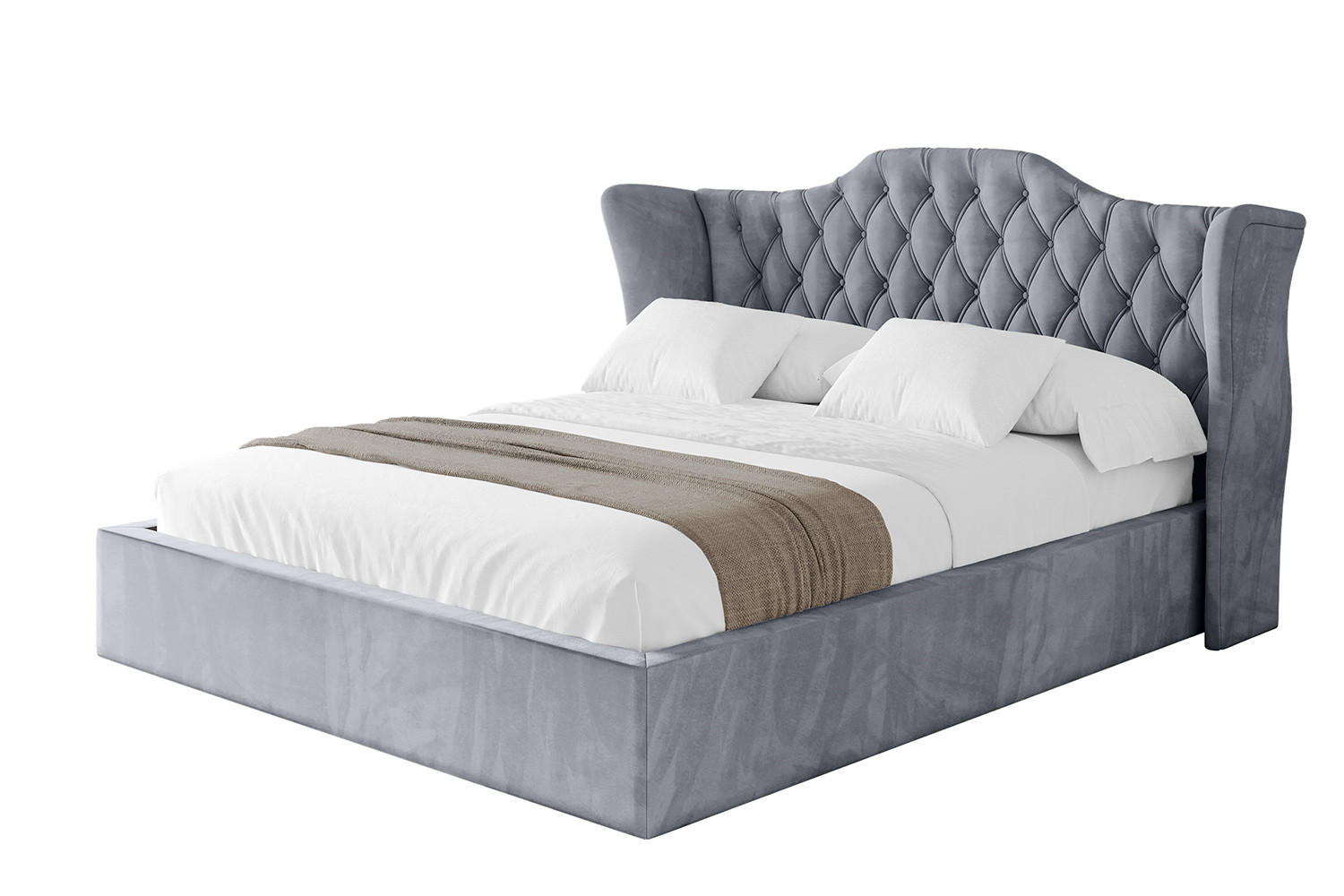 Altdecor Polsterbett Grau 140x200 cm