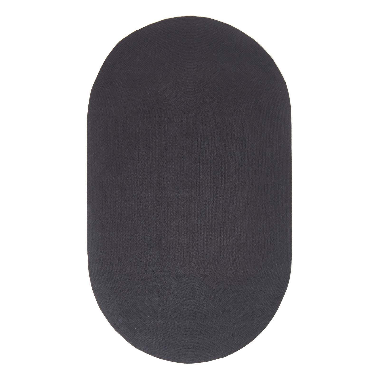 Homescapes Teppich Schwarz 60x90 cm