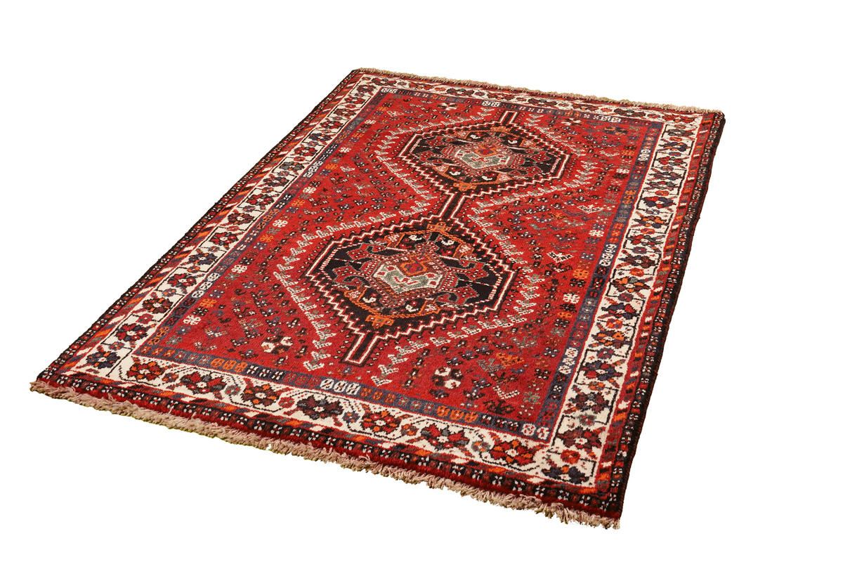 TEPPICH Gashgai Rot 151/107 cm Schurwolle - Rot, Textil (107/151cm) - Looma
