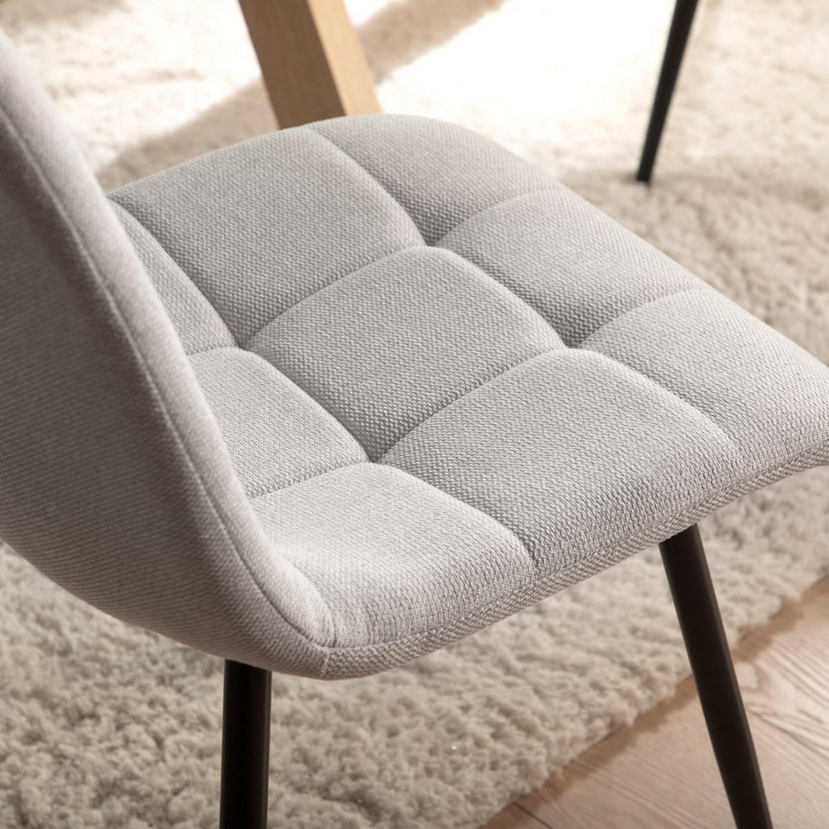 ESSZIMMERSTUHL Ailan Grau 43 cm x 88 cm - Grau, Textil (43/88/56cm) - Klast Home