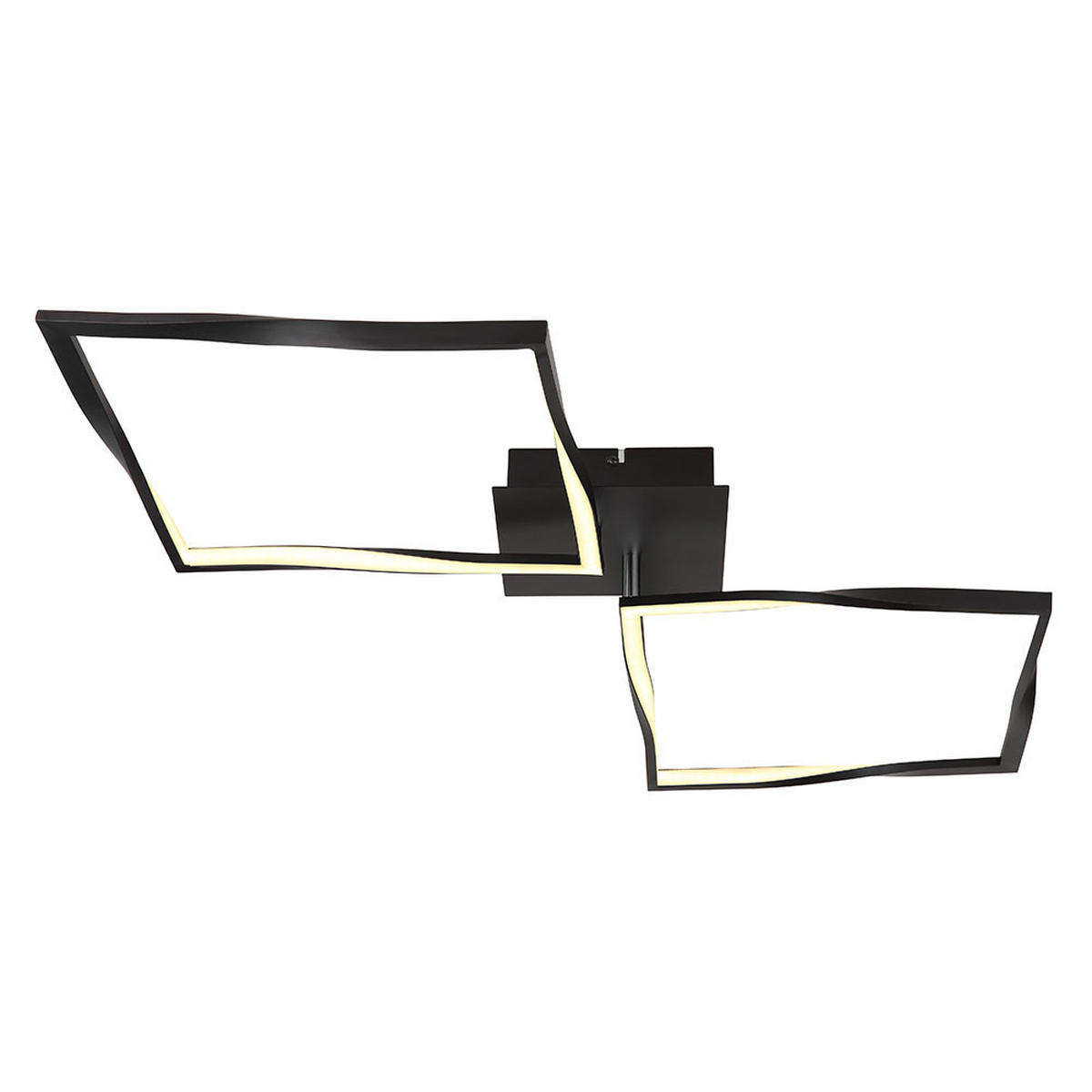 LED DECKENLEUCHTE Metall Schwarz - Schwarz, Metall (86.5/40/8.8cm) - Globo Lighting