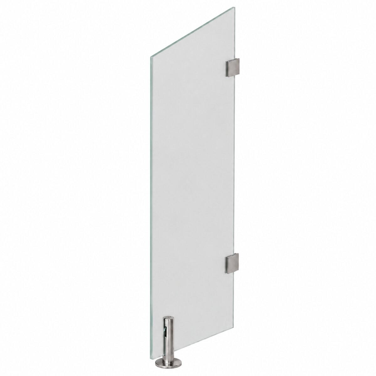 SEITENTEIL für Glasvordach 200 cm Sicherheitsglas Satiniert Eckig - Weiß, Glas (200/1.31/90cm) -  Glaswerk Westfalen