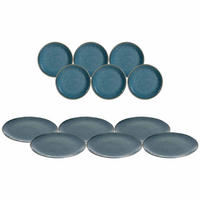 TELLERSET Matera blau 12er Set - Blau, Keramik (1/1/1cm) - Leonardo Living