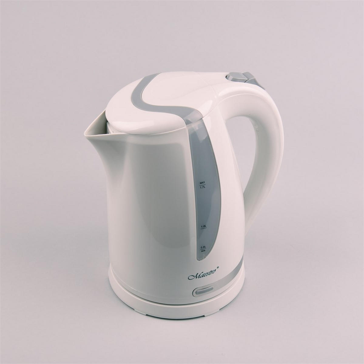 WASSERKOCHER ELEKTRISCH Weiß 21/16.5/22.5 cm MR032GREY - Weiß, Kunststoff (16.5/22.5/21cm) - Maestro 