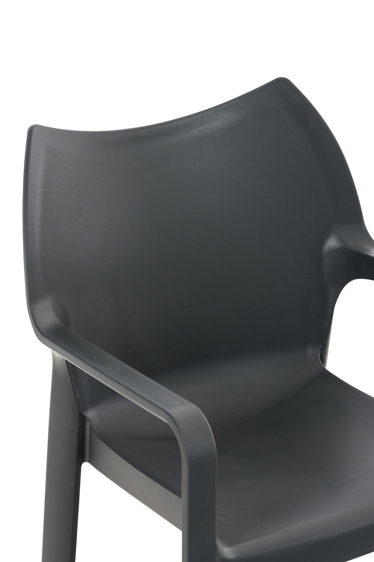 GARTENSTUHL Kunststoff dunkelgrau - Dunkelgrau, Kunststoff (57/84/53cm) - CLP