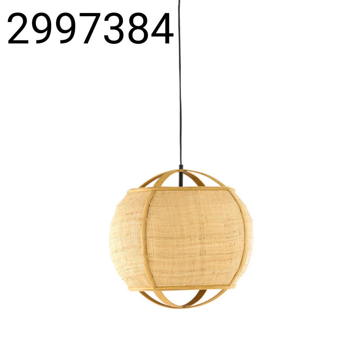 HÄNGELAMPE Bozona - Braun - 41/41/39 cm - Braun, Naturmaterialien (41/41/39cm) - Light & Living