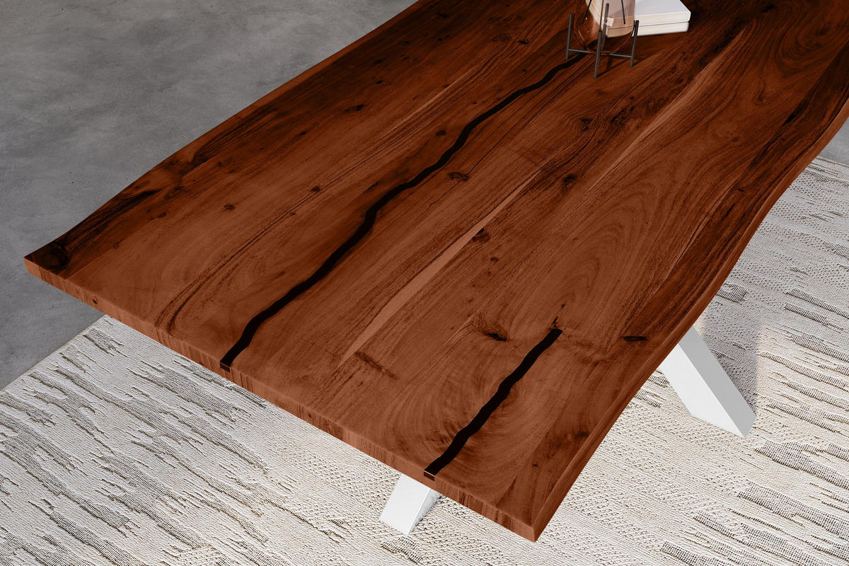 ESSTISCH POLLY - Braun/Akaziefarben, Holz (100/240/77cm) - SAM