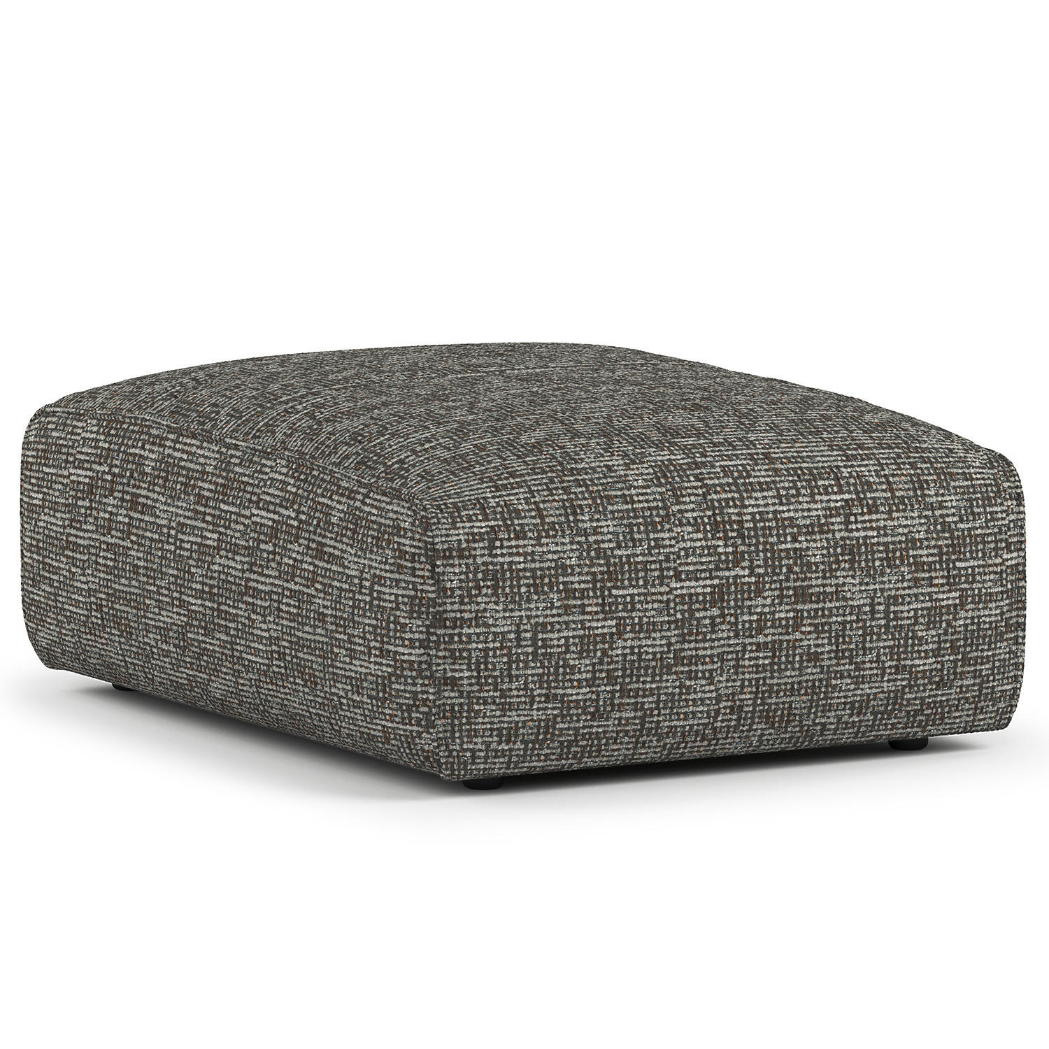 POLSTERHOCKER - Schwarz/Grau, Kunststoff/Textil (81/38/100cm) - home24