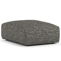 POLSTERHOCKER - Schwarz/Grau, Kunststoff/Textil (81/38/100cm) - home24