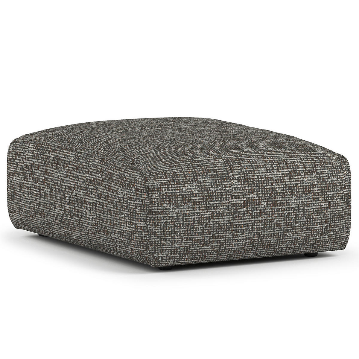 POLSTERHOCKER - Schwarz/Grau, Kunststoff/Textil (81/38/100cm) - home24